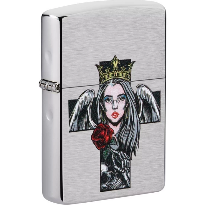 Зажигалка ZIPPO CROSS, QUEEN & SKULL 49262 Зажигалка ZIPPO CROSS, QUEEN & SKULL 49262